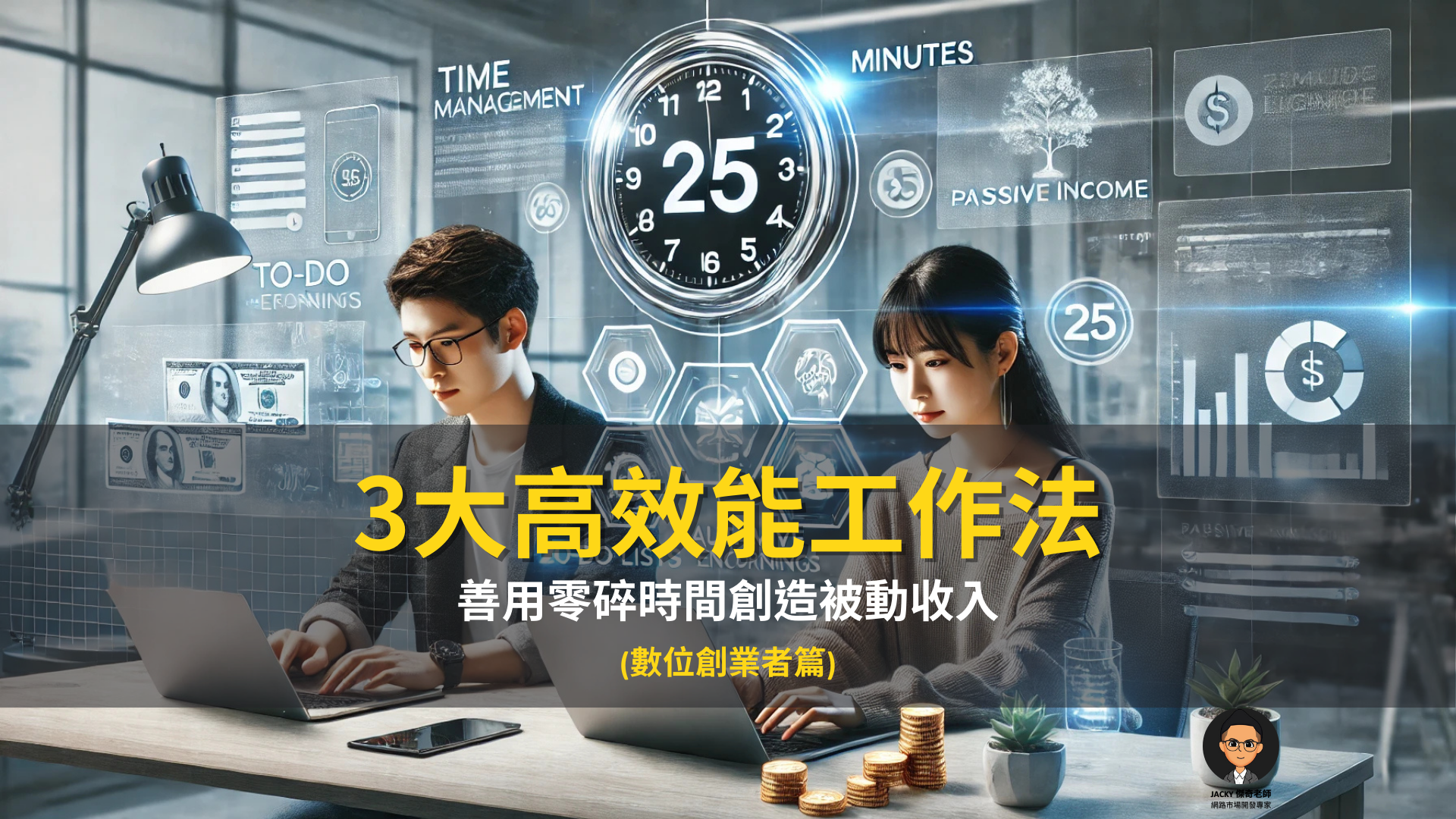 3大高效能工作法：善用零碎時間創造被動收入(數位創業者篇)-LIVEGooD網頁縮圖